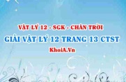 Giải Vật lí 12 trang 13 Chân trời Sáng tạo